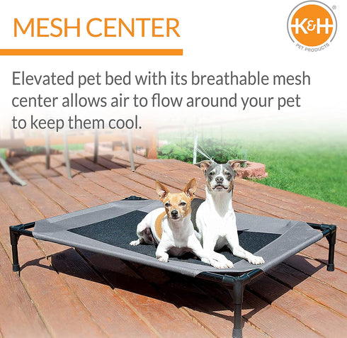 K&H Pet Products Cooling Elevated Raised Bed with Washable Breathable Mesh, Portable Indoor Outdoor Dog Cot, Medium