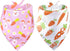 Easter Day Dog Bandana - Holiday Bunny and Carrot Scarfs for Small Medium Large Dogs Cats (Hoppy Hour/Pink, Small)