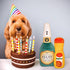Bark Bros - Paw-mosa Mimosa Plush Squeaky Dog Toy Bottle Parody Two Pack, Cute Dog Birthday Gifts
