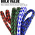 Downtown Pet Supply 6 Pack Braided Poly Slip Lead Dog Leash, 5' Long, Durable Universal Slip Leash for Groomers &