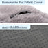 PETMAKER Donut Dog Bed - Medium Pet Bed with Removable Washable Cover and Anti-Slip Bottom (Gray)