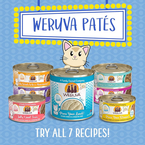 Weruva Wet Cat Food, Meal or No Deal with Chicken and Beef Pate, 5.5oz Can, Pack of 8