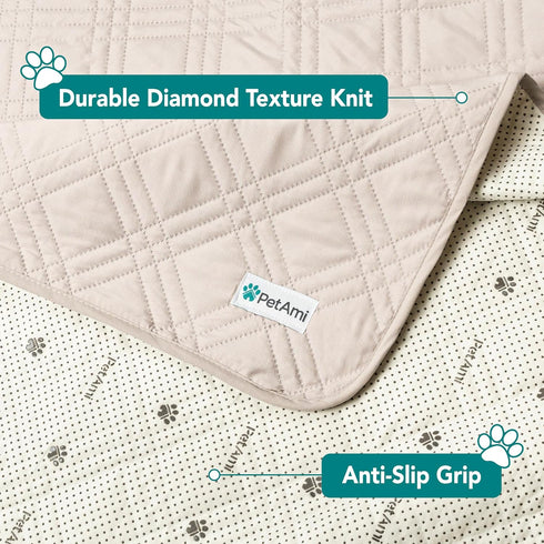 PetAmi Waterproof Couch Cover for Dogs, Reversible Furniture Protector, Washable Blanket Dog Cover for Couch Seat