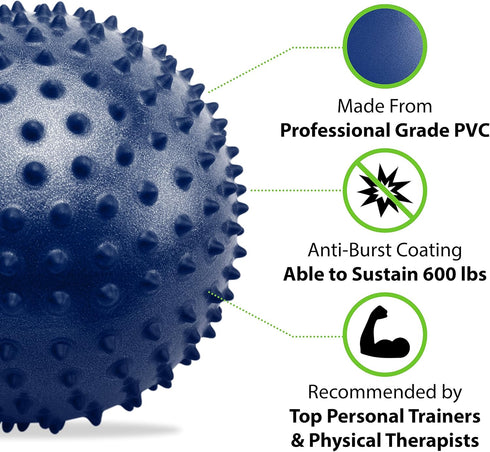 URBNFit Pilates Ball 9 Inch - Small Exercise Balls for Yoga, Barre, Physical Therapy, Core Fitness, Mini Bender &