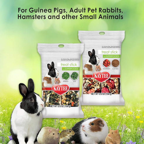 Kaytee Small Animal Treat Stick, Superfoods Spinach & Kale, 5.5 oz