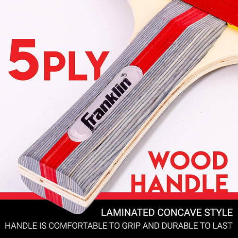 Franklin Sports Table Tennis Paddles - Indoor Rubber Ping Pong Paddle