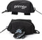 Dog Poop Bag Holder with Leash Attachment, Black - Includes 1 Roll of Poop Bags, Lightweight Fabric Dispenser