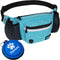 PetAmi Dog Fanny Pack, Treat Pouch for Walking, Built-in Poop Bag Dispenser, Water Bottle Holder (Turquoise)