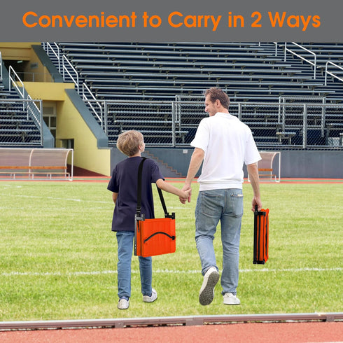 Stadium Seat for Bleachers with Back Support, Portable Bleacher Seat with Wide Comfy Padded Cushion, Metal Hook