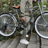 TOURBON Leather Bike Handle Strap, Bicycle Frame Carrying Lifter