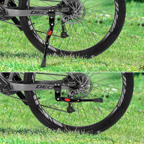 ROCKBROS Adjustable Bike Kickstand for Rear Mount, Aluminium Alloy Side Kickstand for 22’’-28’’ Inch Bikes