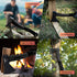 KSEIBI Wood Axe - 14 Inch Small Outdoor Camp Hatchet for Splitting Wood, Forged Steel Blade