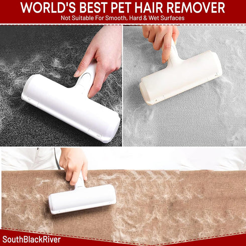 SouthBlackRiver Pet Hair Remover, Dog Hair Removal Products for Carpet, Car Seat, Bed, Clothing, Furniture