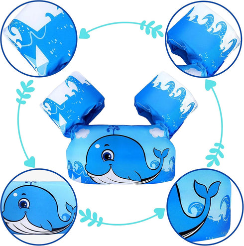 Puddle Swim Jumper for Girls & Boys 22 to 66 Pounds - Swim Vest, Floaties, Paddle Pal for Kids