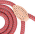 Mile High Life Chew Proof Dog Leash - Red Reflective Rope Leash with Leather Tip, 60 Inch for Strong Dogs