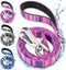 Waterproof Dog Leash 6ft, 100% Washable, Soft Padded Handle, Rust & Corrosion Resistant Clip (Pink, 1")