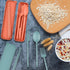 Travel Utensils with Case, Reusable Camping Utensil Set, Plastic Cutlery Set for Picnic, Camping or Daily Use