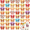 Maitys 40 Pcs Thanksgiving Dog Bow Ties - Autumn Turkey Pumpkin Adjustable Pet Ties for Grooming Accessories