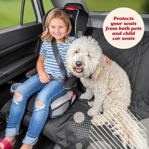 Lusso Gear Dog Car Seat Cover - Waterproof Non-Slip Car Back Seat Protector - Rear Car Seat Cover for Dogs - Universal