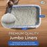 Alfapet Sifting Cat Litter Box Liners - Jumbo 10 Count, Tear-Resistant, Waterproof, Fits X-Large Litterbox