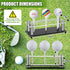 Realspring Acrylic Metal Golf Ball Display Case Golf Ball Holder with Black Base Golf Ball Stand Display Box for Golf