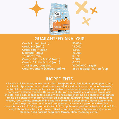 I and love and you Naked Essentials Dry Dog Food, Chicken + Duck, High Protein, 11lb Bag