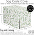 48in. Sweet Jojo Designs Large Dog Crate Cover (Green Boho Floral Leaf) Pet Cage, Kennel Covers (Bohemian, Watercolor