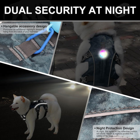 Escape Proof Puppy Harness for Small Dogs - Waterproof Reflective Breathable Vest with Handle for Daily Walking,