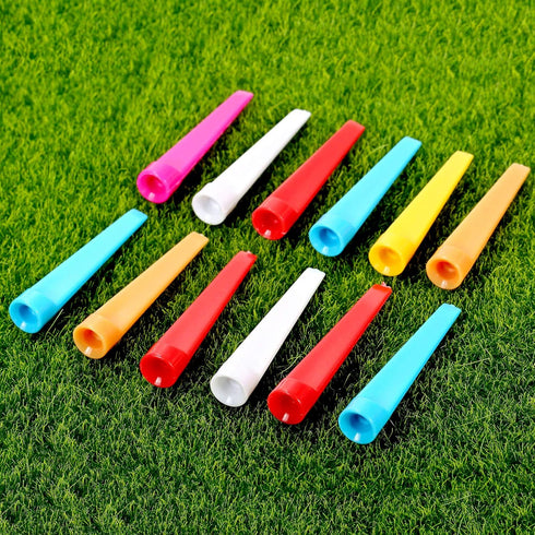 MUXSAM Wedge Golf Tees, Plastic 2-3/4 inch, 100 Pack, 70mm Long Flat Tee for Men Women Golf Practice