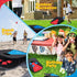 Himal Collapsible Portable Corn Hole Boards with 8 Bean Bags (3 x 2-feet)