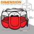 8-Panel SereneLife On-The-Go Foldable Portable Pet Tent Playpen for Dog & Cat w/Food/Water Bowl, Mesh Exercise Puppy