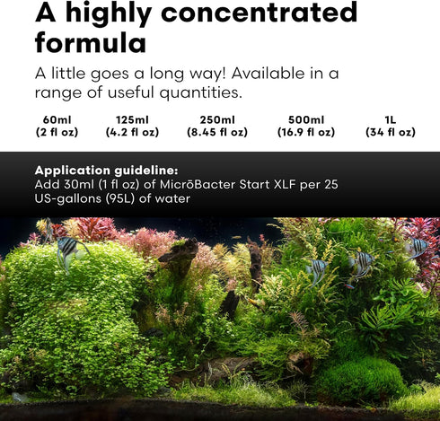 Brightwell Aquatics MicroBacter Start XLF - 33.8 fl oz Freshwater Nitrifying Bacteria for Fish Tank