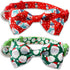 Christmas Dog Collar with Bow Tie, 2 Pack Holiday Santa and Snowman Collars for Small Medium Large Dogs