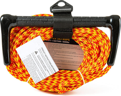 WOW Sports Water Ski Rope - 75 ft for Wakeboard, Wakesurf, & Water Skiers, UV Treated with Floating Handle