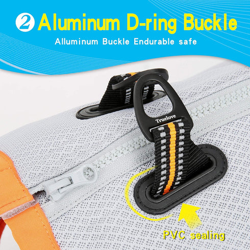 Truelove Dog Cooling Vest Harness Cooler Jacket - Adjustable Zipper for Outdoor Hunting Training and Camping, Small