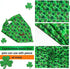 1PC Elegant little tail St Patrick's Dog Bandana, Lucky Clover Washable Pet Scarf Female or Male Square Dog Bib