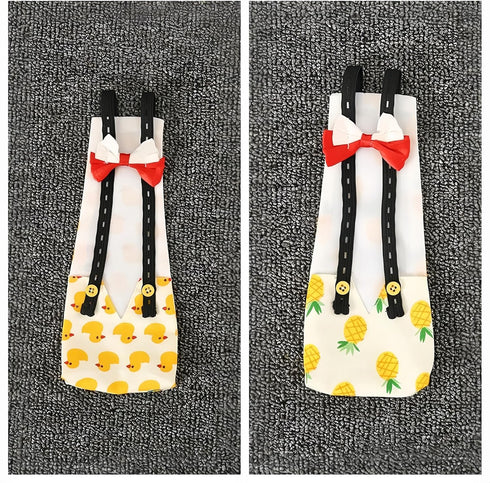 Magnoloran 2 Pack Chicken Diapers for Hens, Roosters, Diapers for Ducks, Ducklings, Reusable Pet Diaper with Bow Ties