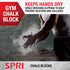 SPRI Chalk Block 2oz. (Single) for Gymnastics, Rock Climbing, Bouldering, Weight-Lifting