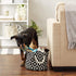 Bone Dry Pet Storage Collection Lattice Paw Print, Small Round, Black
