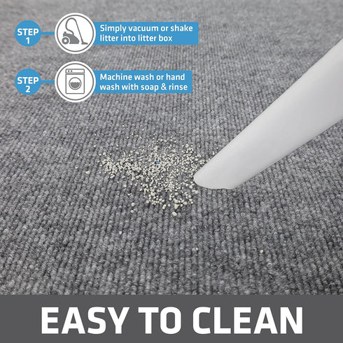 Drymate Corner Cat Litter Trapping Mat (Ridged Design), Waterproof and Machine Washable, Soft on Kitty Paws