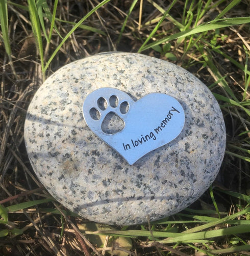 Comforting Dog Memorial Gift - Sympathy or Condolence Gift for Loss of Pet, In Loving Memory Stone by Whitney Howard