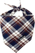 Adjustable Plaid Dog Bandanas, 1PC Soft Washable Cotton Triangle Bib for Small Medium Large Dogs and Cats