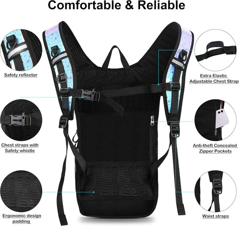 Hydration Backpack Pack, 20L Capacity, Includes 2L Hydration Bladder, Essential for Hiking, Running, Biking