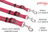 Prima Pet Premium Reflective Double Dog Leash, Adjustable Coupler, 2 Padded Handles, Tangle Free, Small
