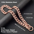 Dog Chain Collar High Rose Gold Polished 19MM Stainless Steel Cuban Link for Small Medium Big Dogs (26", RG)