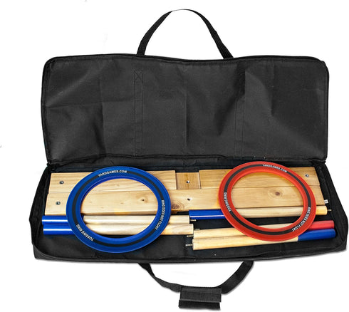 Giant Ring Toss Game with Soft-Touch Rings and Wood Target