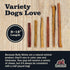 Redbarn All Natural 8-12” Bully Sticks for Medium & Large Dogs - Healthy Long Lasting Chews Variety Party Pack
