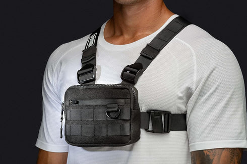 MVRK Water Resistant Chest Bag, Lightweight Tactical Chest Pack for Outdoor Training and Running for Men