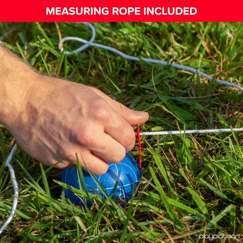 Play Platoon Bocce Ball Set, 84mm/90mm/100mm, 8 Premium Bocce Balls, Carry Bag & Measuring Rope