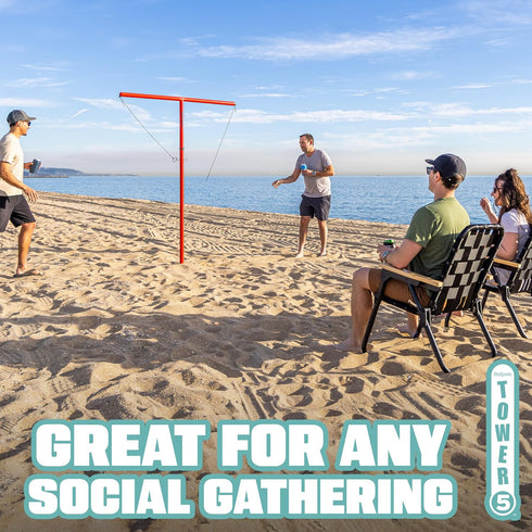 5 GoSports Tower Giant Ring Swing Versus Game for Adults and Family - Hook and Ring Outdoor Yard Game